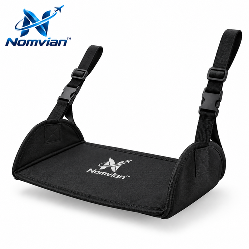 Nomvian™ FlexStep Portable Foot Rest – Adjustable Travel Foot Stool for Flights, Office, Home & Everyday Comfort