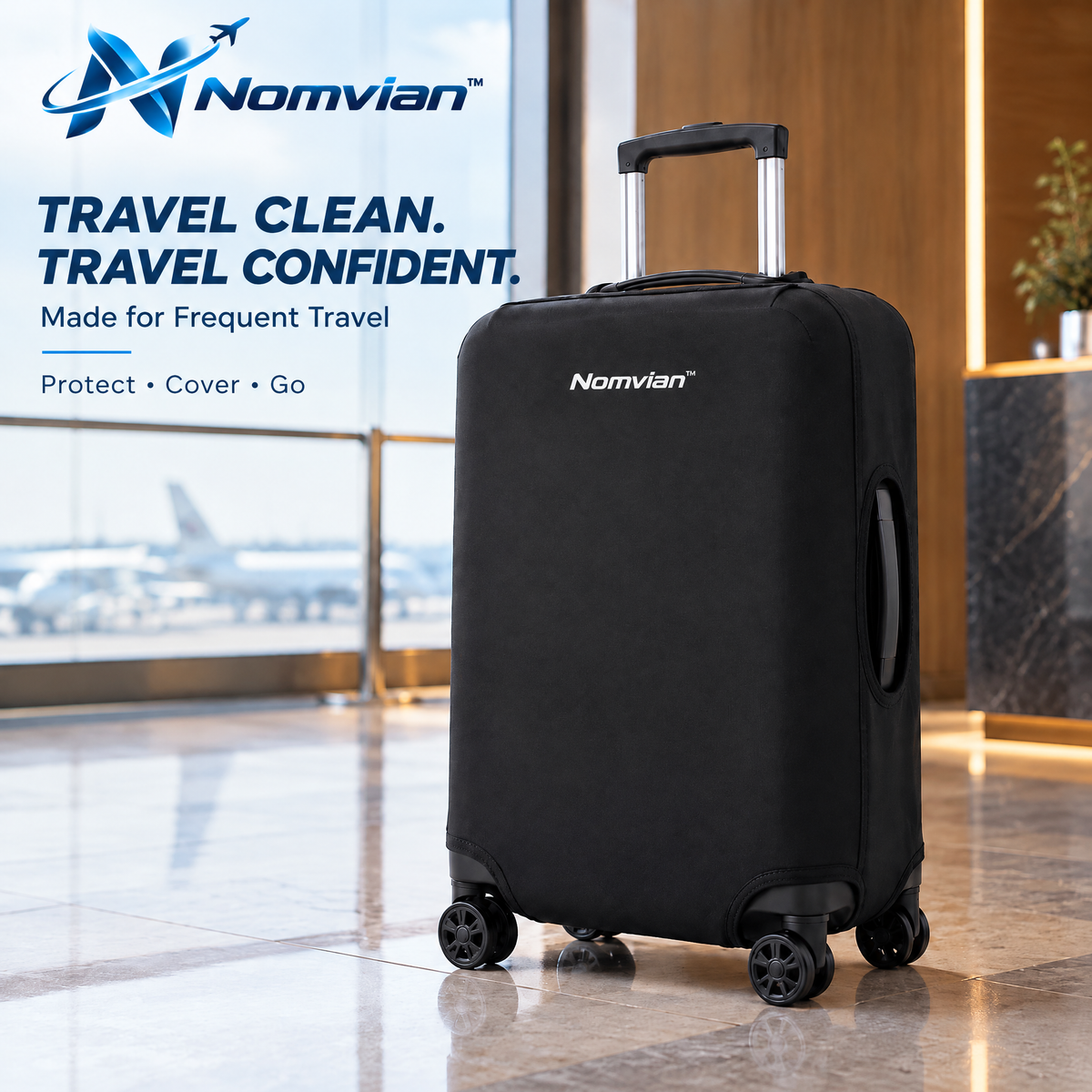 Nomvian™ TravelEase Foot Hammock – Portable Under Desk Foot Rest for Flights, Office, Home & Long-Distance Travel
