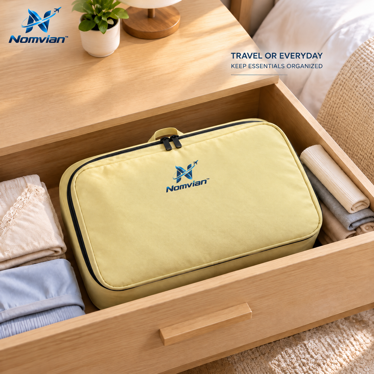 Nomvian™ Intimate Organizer Bag – Multi-Compartment Underwear Storage Bag for Closet Organization, Travel & Everyday Essentials