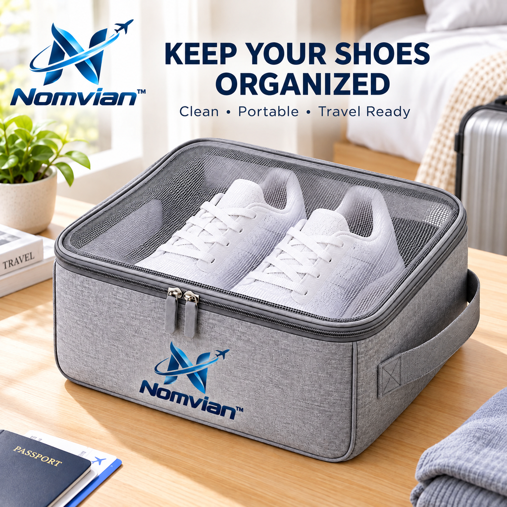 Nomvian™ ShoeGuard Travel Bags – Breathable Shoe Storage Bags for Travel, Closet Organization & Everyday Protection