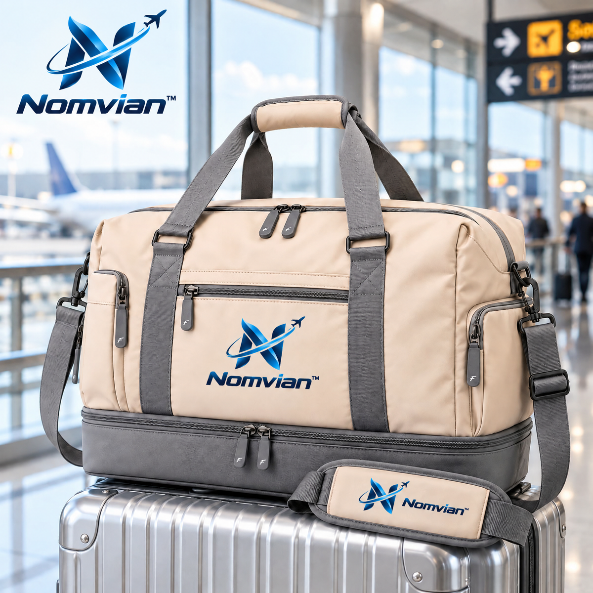 Nomvian™ ExpandGo Travel Bag – Expandable Duffel Bag with Extra Capacity for Weekend Trips, Vacations, Gym & Daily Carry