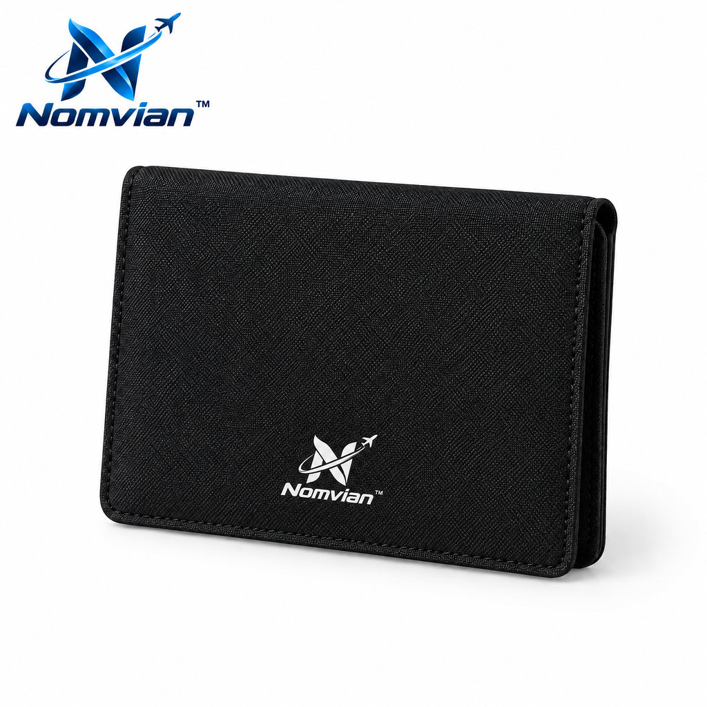 Nomvian™ TravelGuard Passport Holder – Slim Passport Organizer Wallet for Travel Documents, Cards & Everyday Essentials