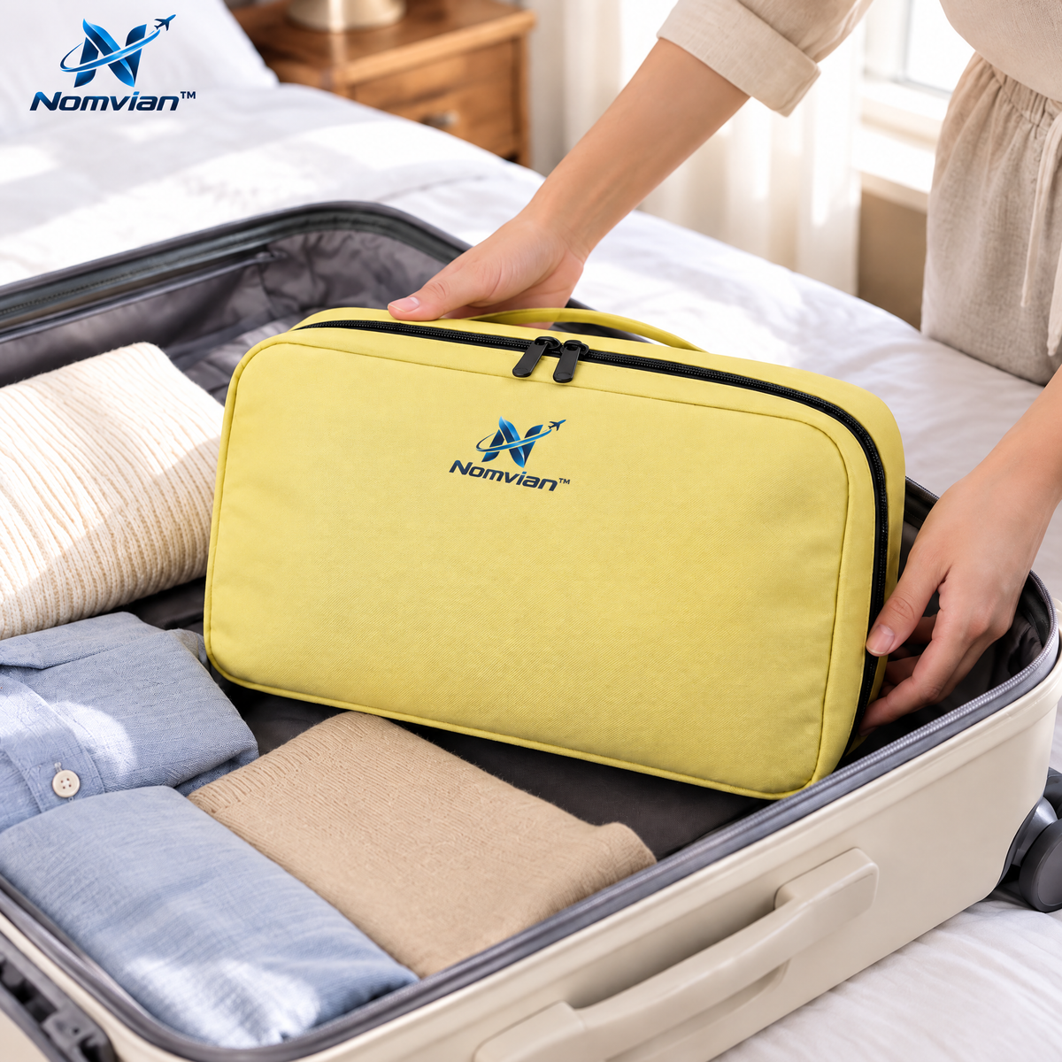 Nomvian™ Intimate Organizer Bag – Multi-Compartment Underwear Storage Bag for Closet Organization, Travel & Everyday Essentials